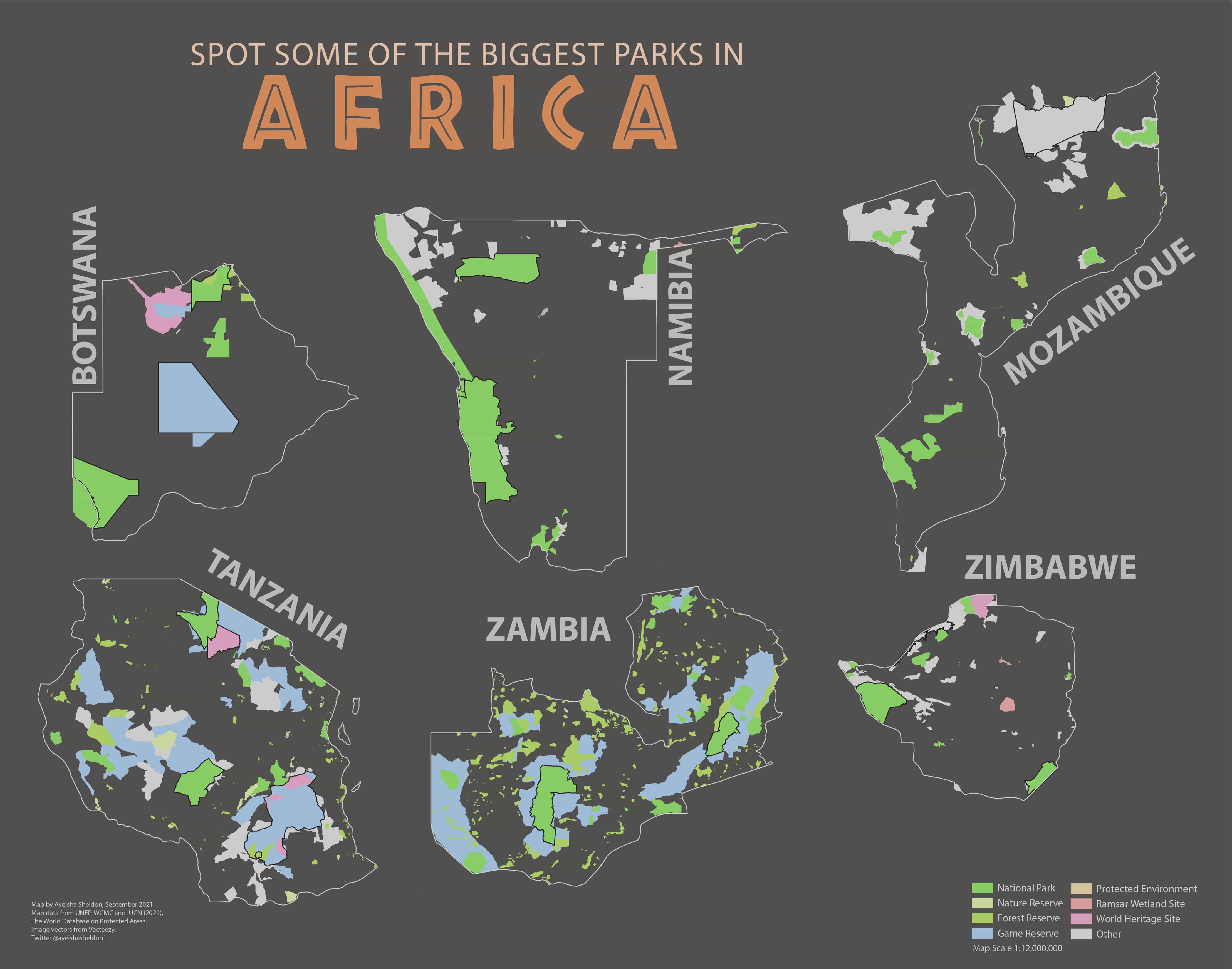 Africa nature reserves small multiples