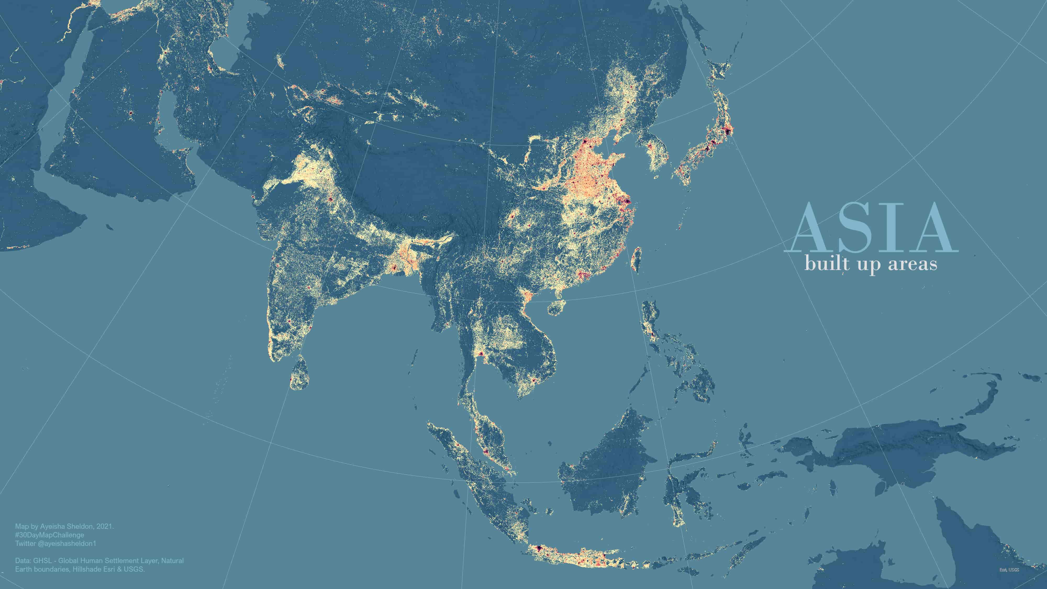 Asia built-up areas