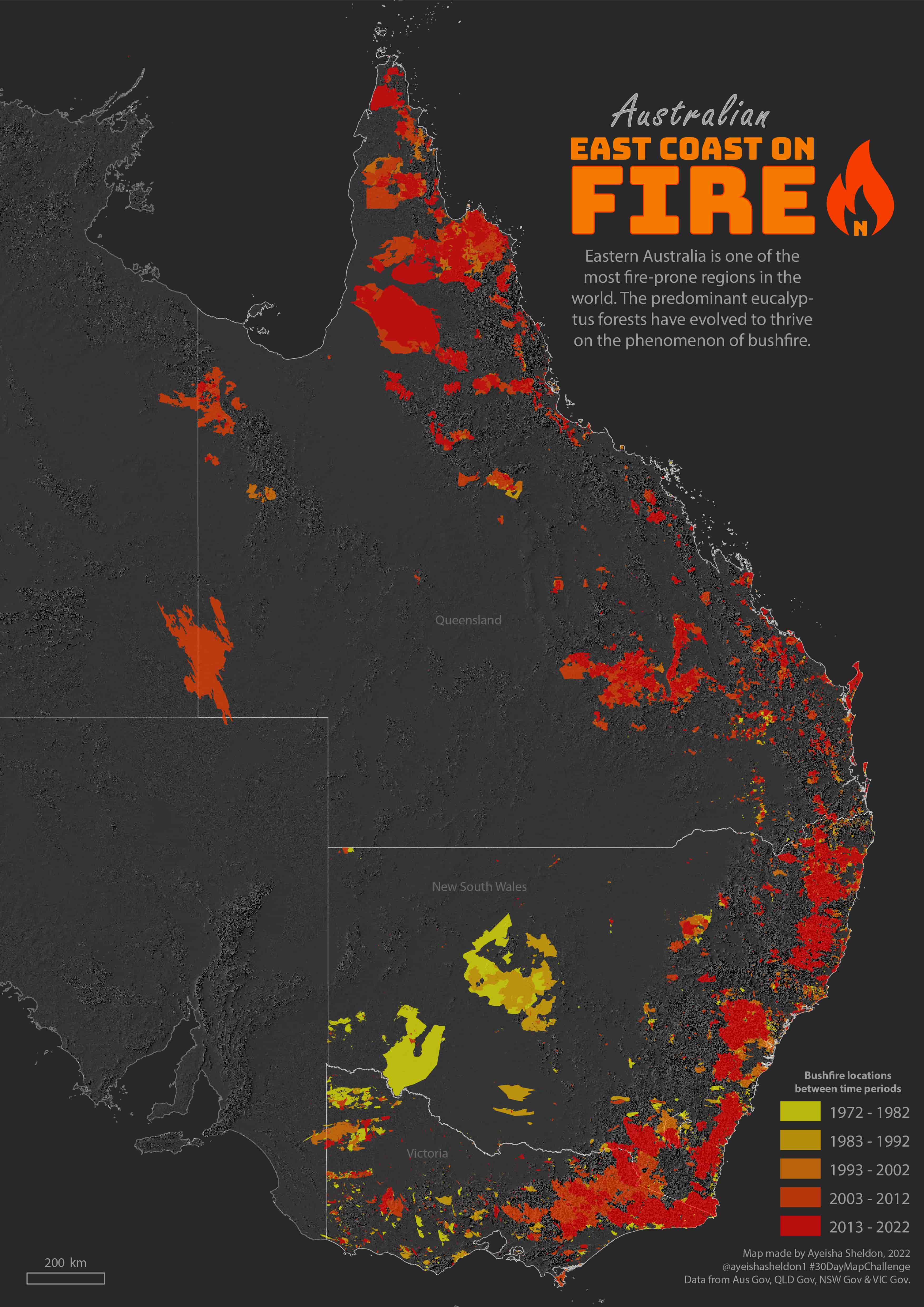 Australia bushfire risk map