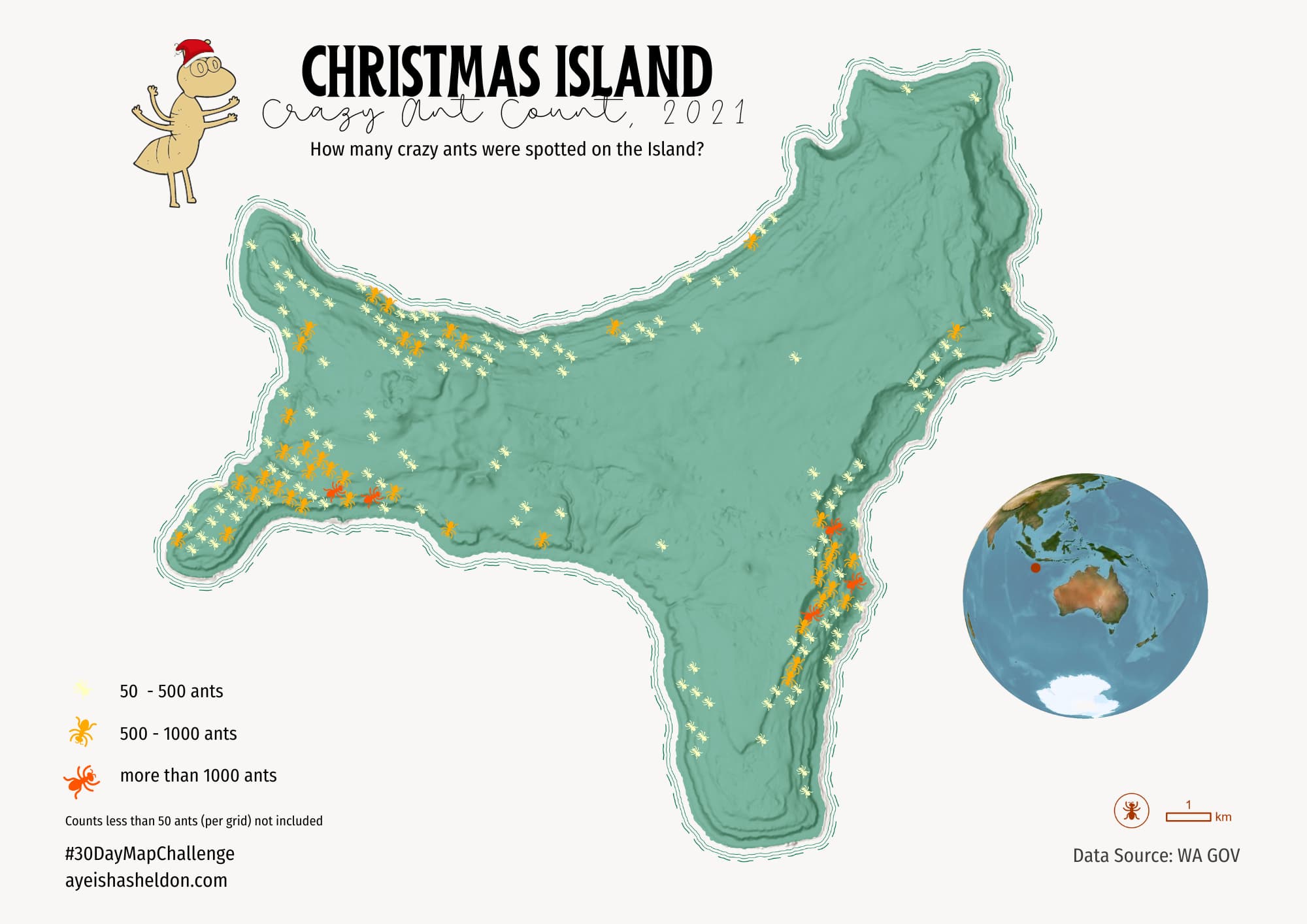 Christmas Island Crazy Ant Count 2021