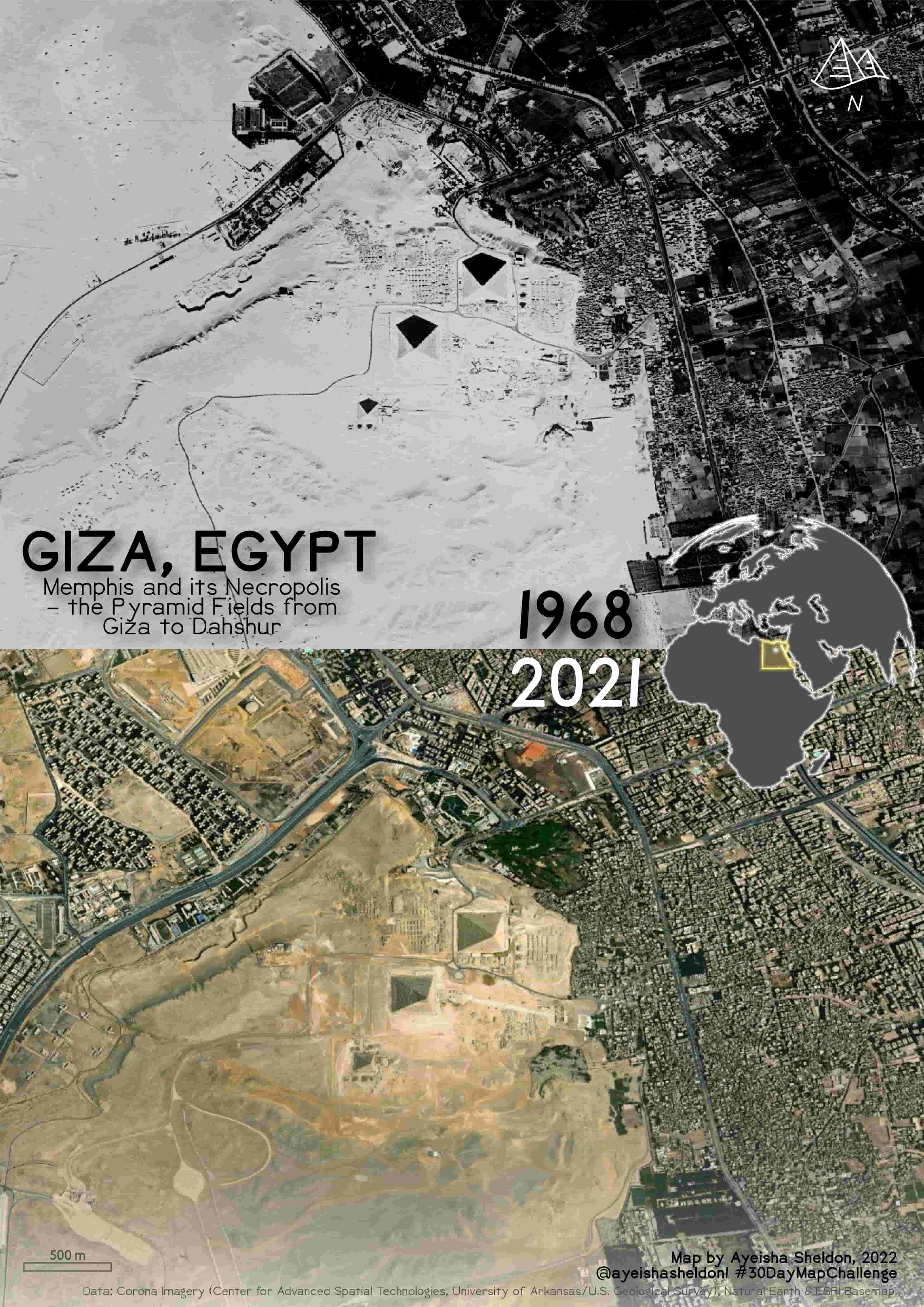 Egypt before and after map