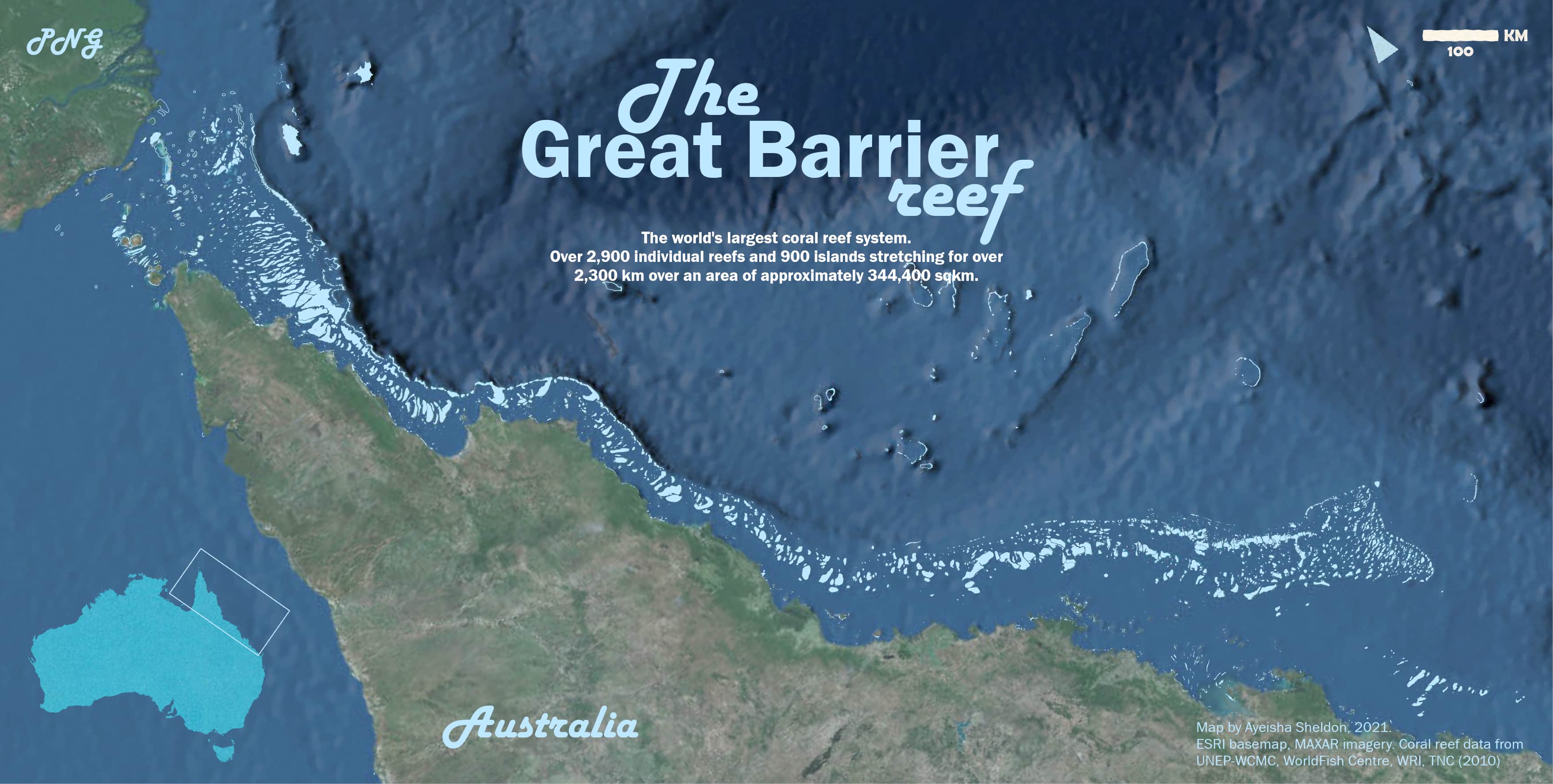 Great Barrier Reef map