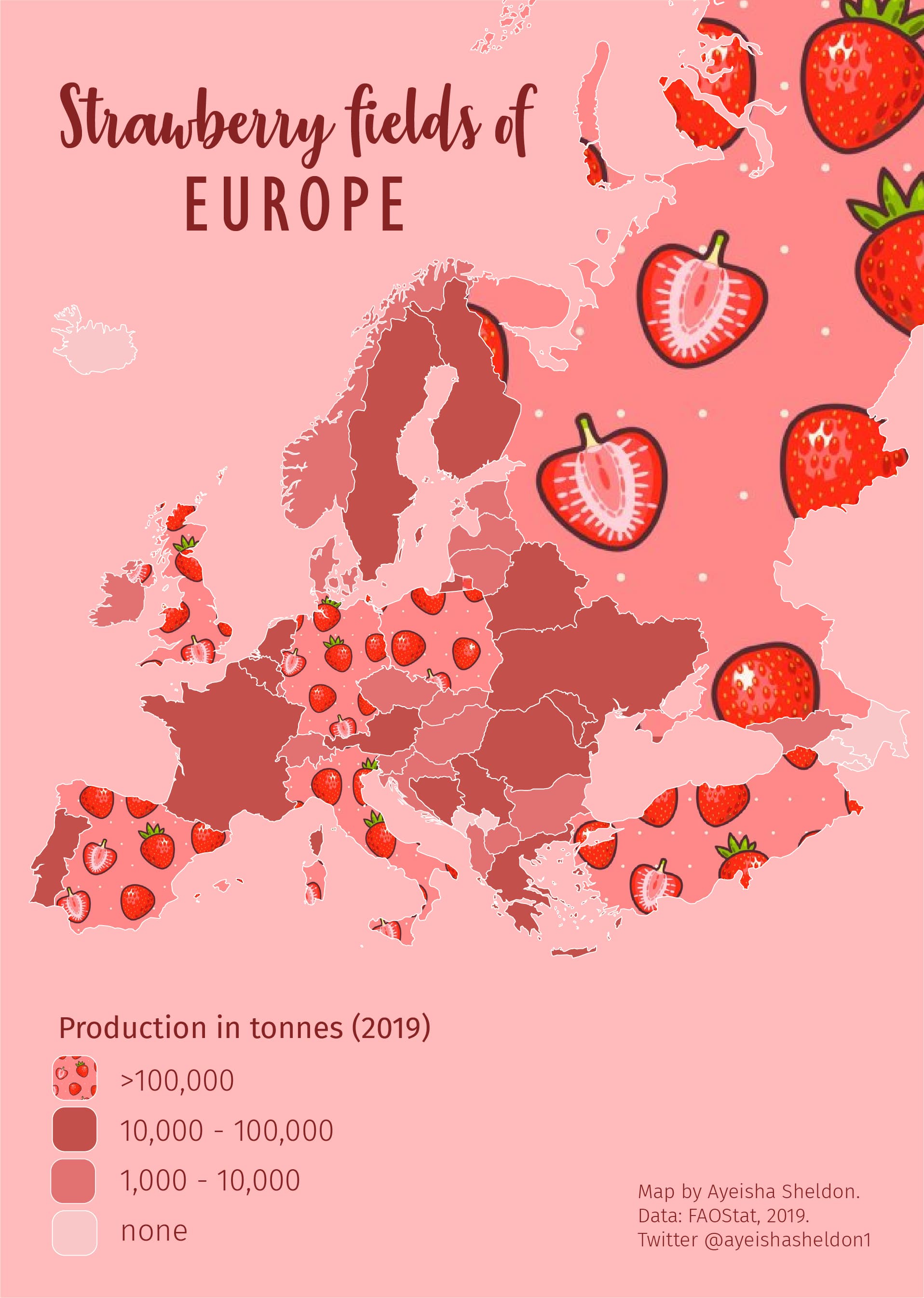Strawberry production map