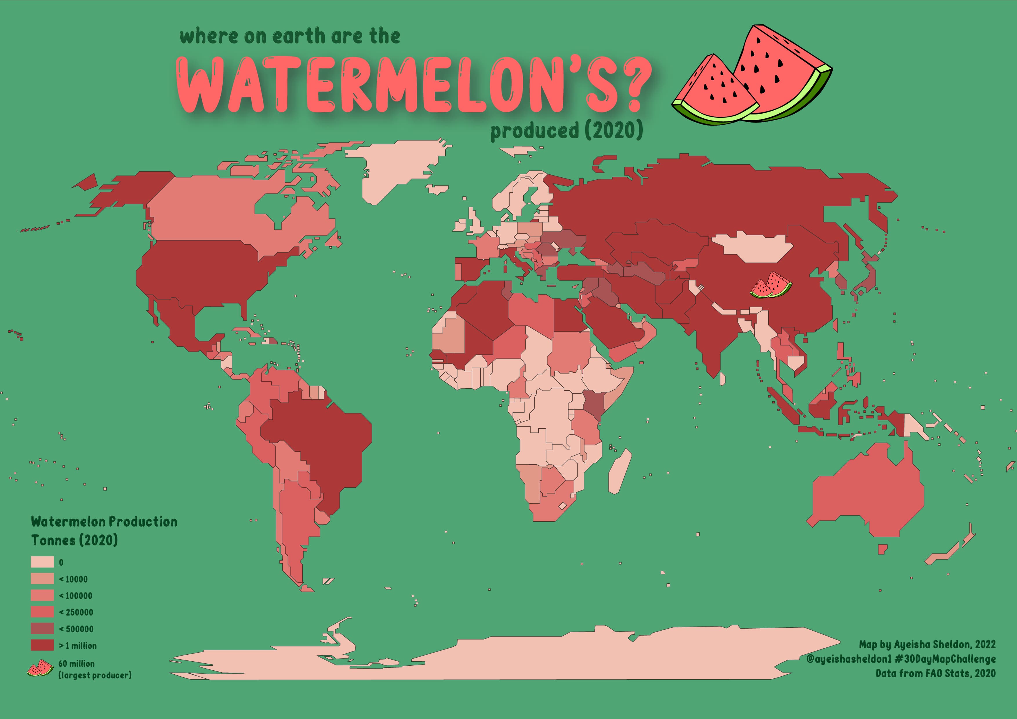 Watermelon production map